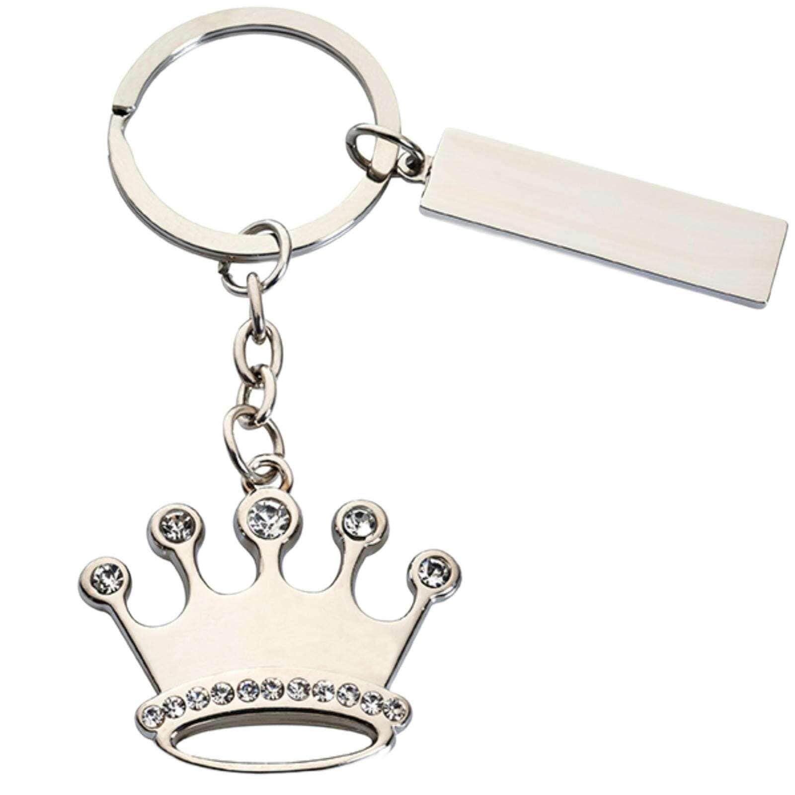 מחזיק מפתחות משובץ באבנים "כתר"