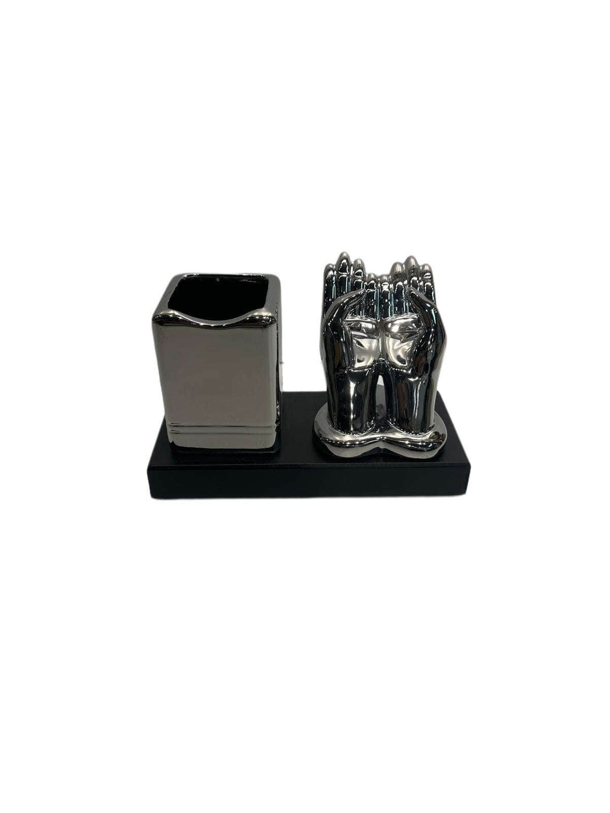 מעמד שולחני ידיים לכרטיסי ביקור ועטים