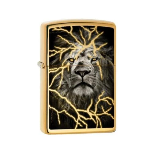 זיפו בגימור מבריק עם הדפס אריה